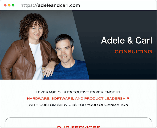 Screenshot of Adele and Carl Consulting