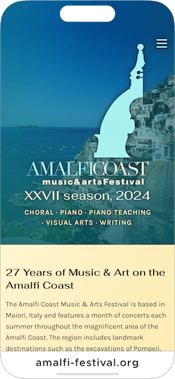 Screenshot of Amalfi Music & Arts Festival