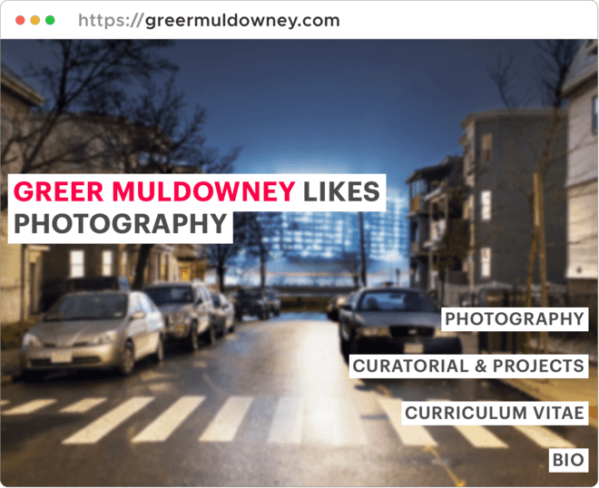 Screenshot of Greer Muldowney Loves Photography