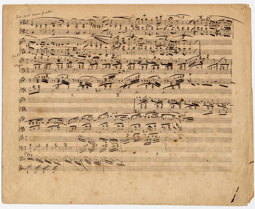 Manuscript notes of Schumann's op. 13